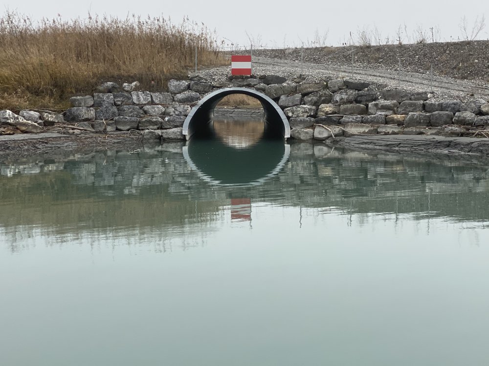 Der 2019 erbaute Fischdurchlass.