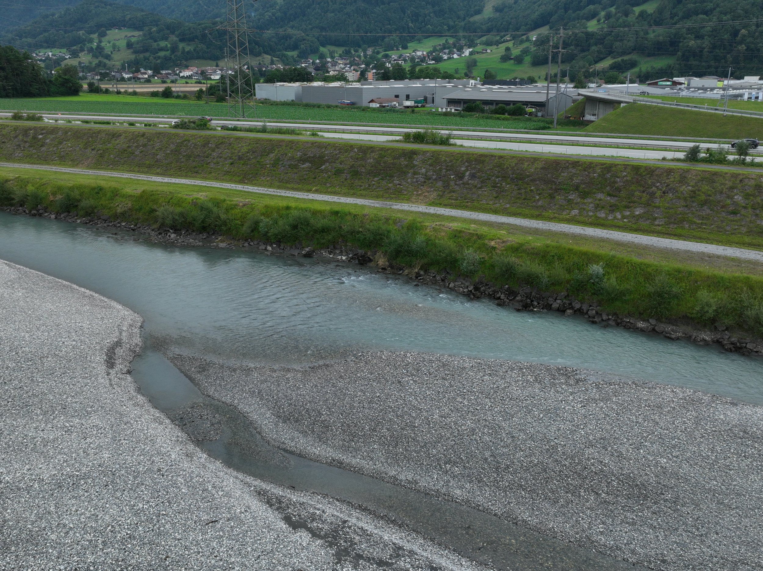 Betroffene Stelle am Damm.